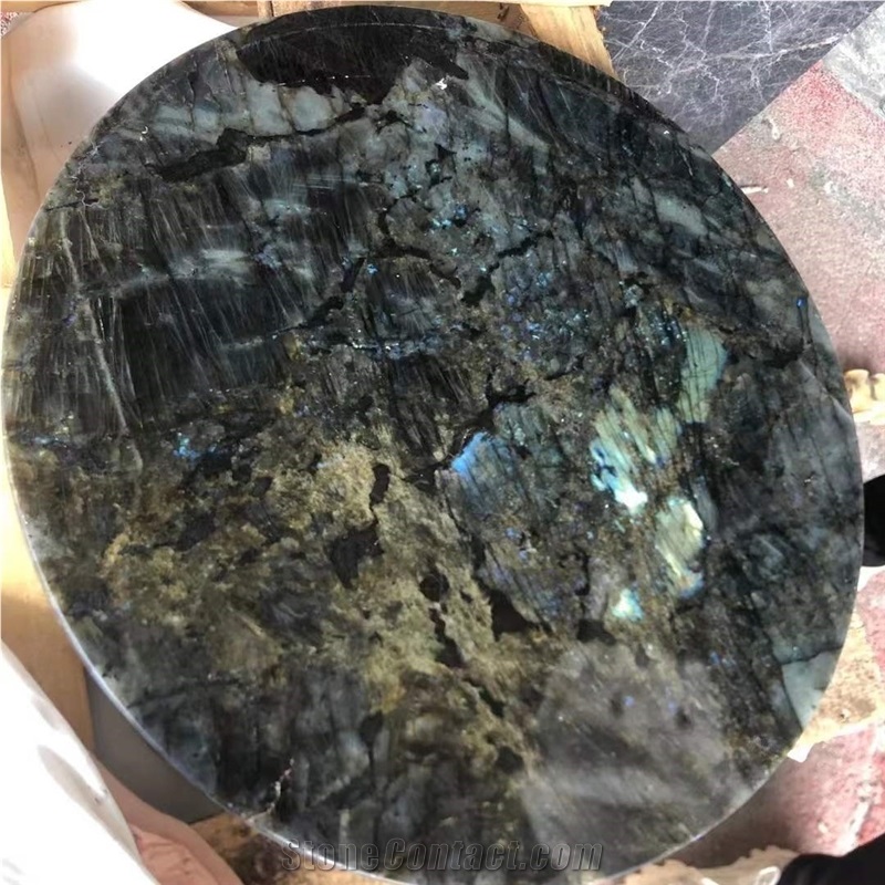 Madagascar Labradorite Tsoa Pearl Blue Granite Vanity Tops