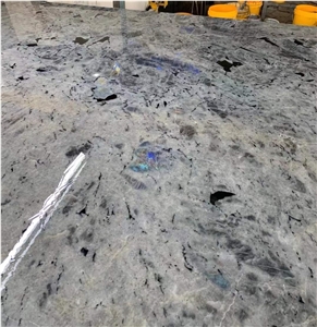 Polished Madagascar Labradorite Bianca Granite Slab Polished Madagascar Labradorite Bianca Granite Slab