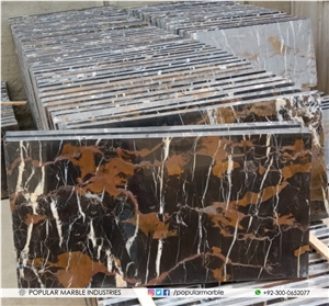 Black And Gold Autoline Polished Tiles