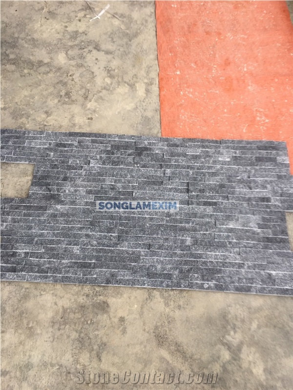 Pure Black Marble Glued Wall Cladding Panel