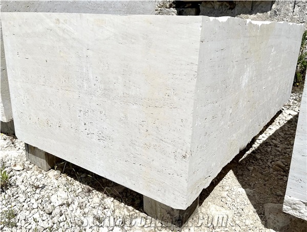 Bianco Travertine Blocks