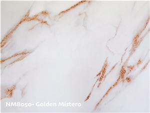 Calacata White Gold Artificial Marble Engineered Stone Slab
