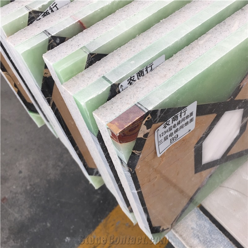 Green Onyx Laminate Stone Panels Wall Flooring Tiles