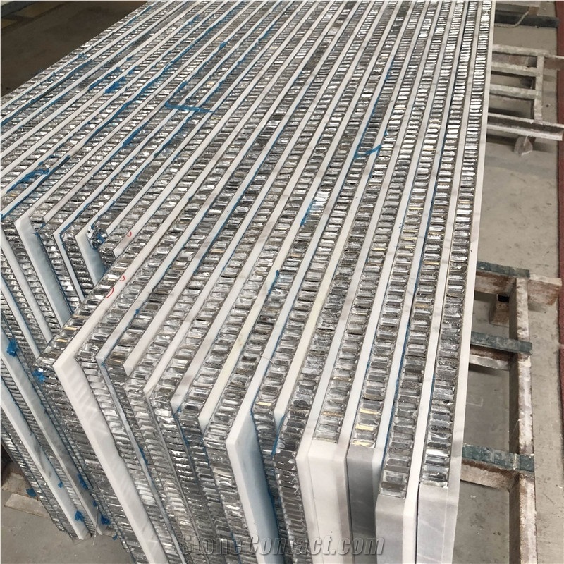 Volakas White Composite Honeycomb Backed Panels