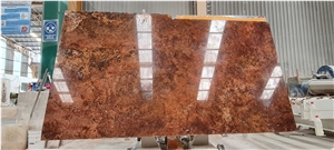 Mexico Travertino Rojo Oaxaca Slabs, Tiles