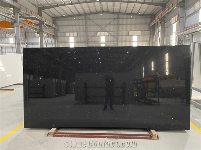Black Marquina Quartz Slab 30Mm Thickness