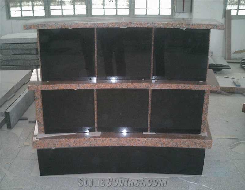 6 NICHES Shanxi Black Cemetery Mausoleum Columbarium Price