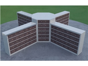 European Columbariums In Honeycomb Recovrered By Granite