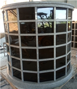 Round China Gray Granite G603 20 Niche Columbarium Cremation