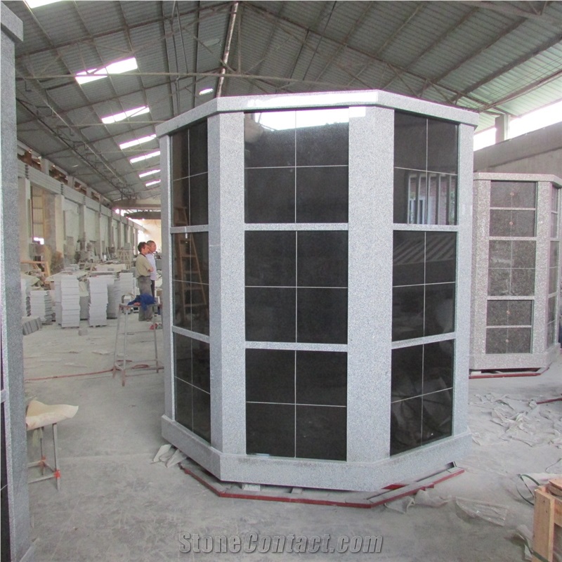 Round China Gray Granite G603 20 Niche Columbarium Cremation