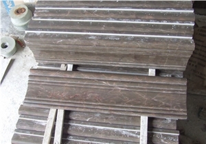 Dark Emperador Marble Skirting Stone Molding, Borders