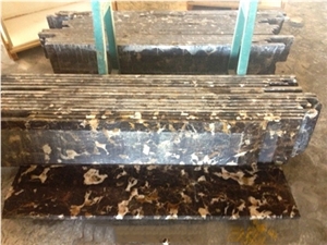 Dark Emperador Marble Steps Brown Marble Stairs