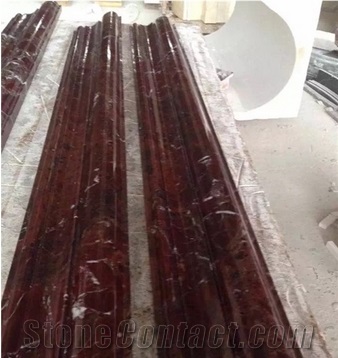 High Quantity Decorative Rosso Lepanto Marble Moulding