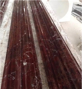 High Quantity Decorative Rosso Lepanto Marble Moulding