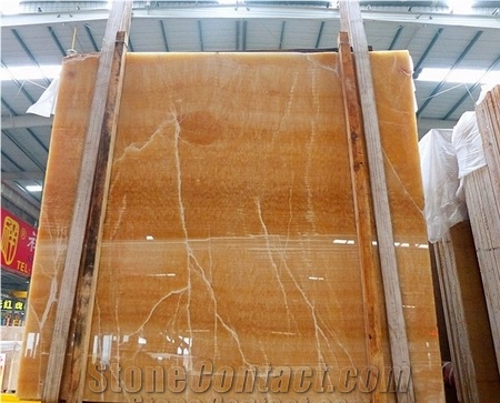 Honey Onyx Slabs Exterior-Interior  Wall Capping