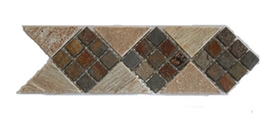 Slate Stone Wall Mosaic Border