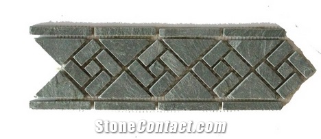Slate Stone Wall Mosaic Border