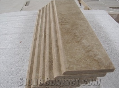 Travertine Skirtings Beige Travertine Turkey Stairs & Steps