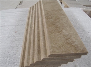 Travertine Skirtings Beige Travertine Turkey Stairs & Steps