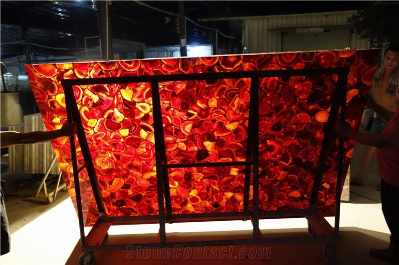 Semiprecious Stone Floor Tile Backlit Gemstone Floor Panel