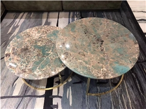 Amazon Green Quartzite Stone Coffee Table Office Furniture Amazonite Table