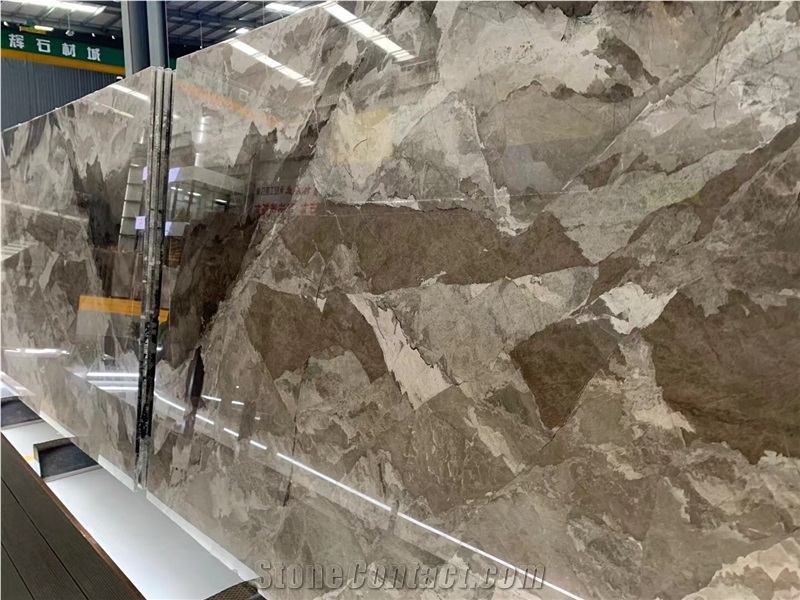 Brown Marble Slab Breccia Van Gogh Brown Pattern Slabs
