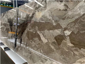 Brown Marble Slab Breccia Van Gogh Brown Pattern Slabs