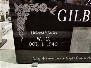 Custom Design Stone Laser Etched Headstone Granite Tombstone