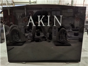 Custom Design Stone Laser Etched Headstone Granite Tombstone
