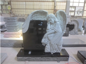Custom Design Stone Laser Etched Headstone Granite Tombstone