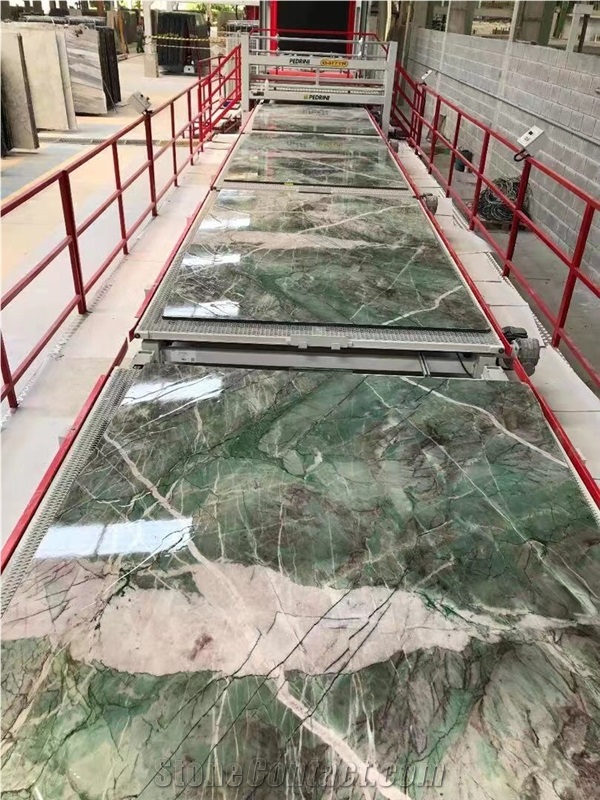 Green Stone Floor Tile Sauipe Quartzite Slabs For Countertop