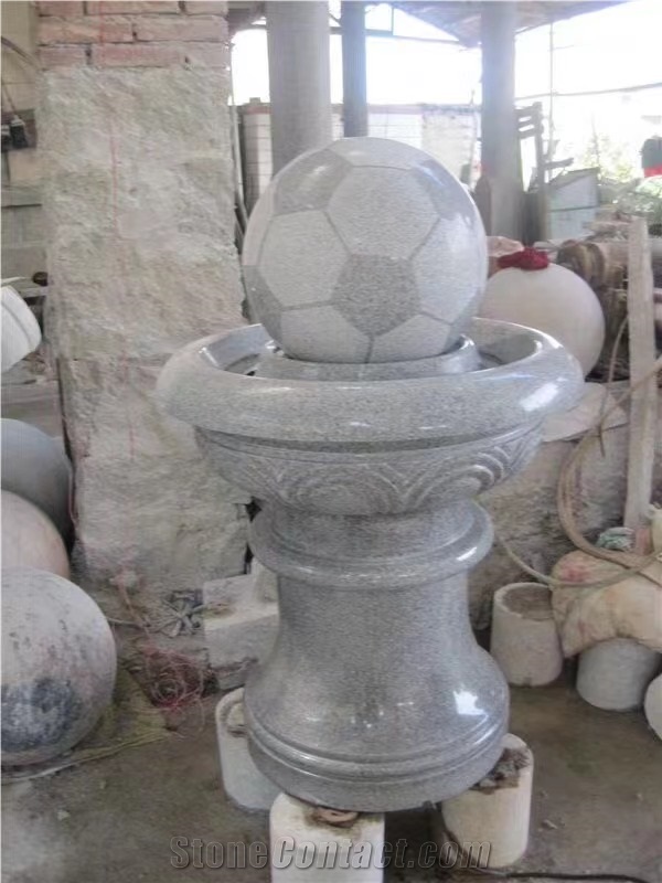 Outdoor Stone Fountain Granite Rolling Ball Water Features