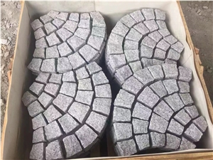 Stone Courtyard Walkway Paver Granite Mesh Cobblestone Paver