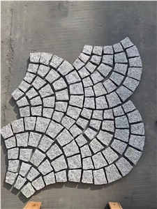 Stone Courtyard Walkway Paver Granite Mesh Cobblestone Paver
