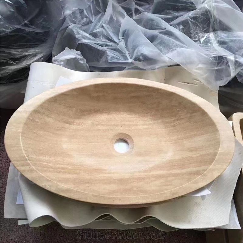 Stone Design Round Wash Basin Black Basalt Bathroom Sink