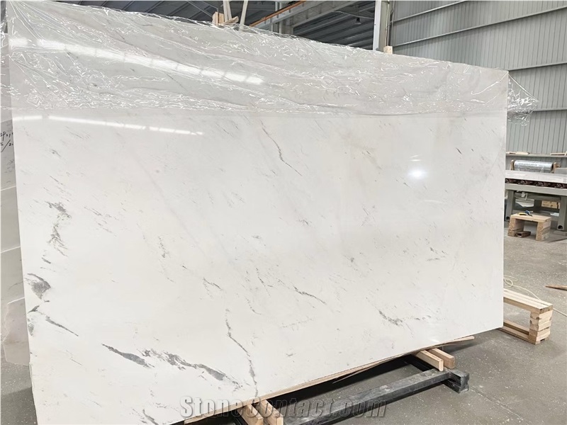 Stone Dolomite Slab Sivec White Marble Bathroom Floor Tile