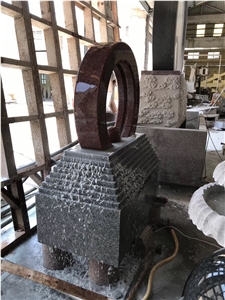Stone Garden Rolling Ball Fountain Granite Water Features