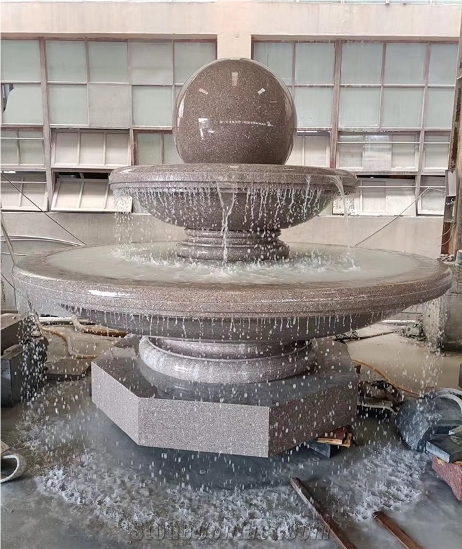 Stone Garden Rolling Ball Fountain Granite Water Features
