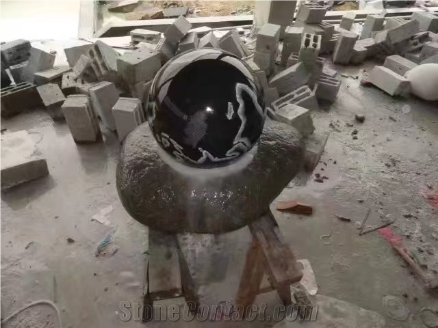 Stone Outdoor Garden Fountain Granite Floating Ball Fountain
