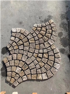 Stone Paving Sets Granite Mesh Backed Paver G603 Cobbles