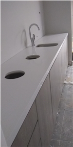 Quartz Vanity Tops, Pure White Quartz Bathroom Countertops