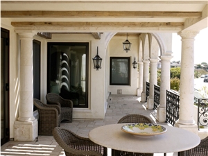 Cream Limestone Doric Columns