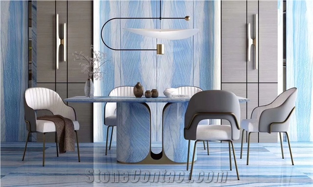 20MM Polished Azul  Macaubas Quartzite For Background Wall