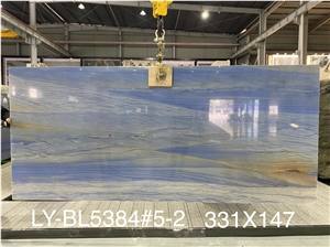 High Quality Polished Azul Macaubas Quartzite For Background