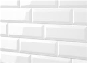 Beveled Edge White 4X12 Ceramic Tile