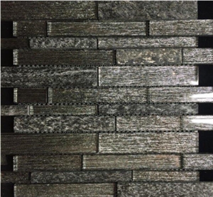 Charcoal Stone Glass Mosaic Tiles