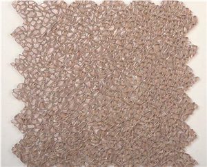 Teardrop Cappuccino Glass Mosaic Tiles