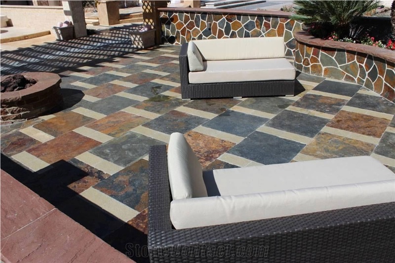 California Gold Slate Tile 12X24 Gauged 0.5 Inch