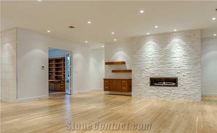 Crystal White Marble Veneer 8X18 Split-Face