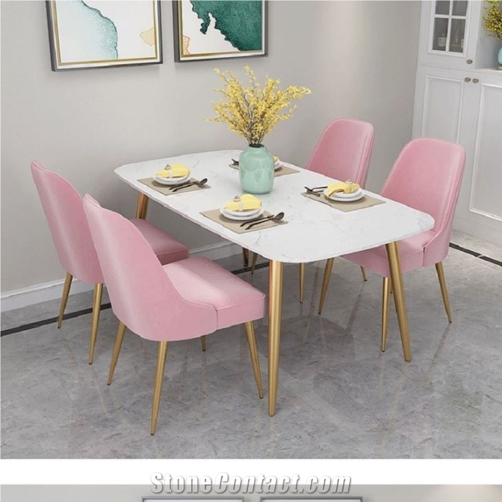 High-Quality Polish Marble Dining Table Set